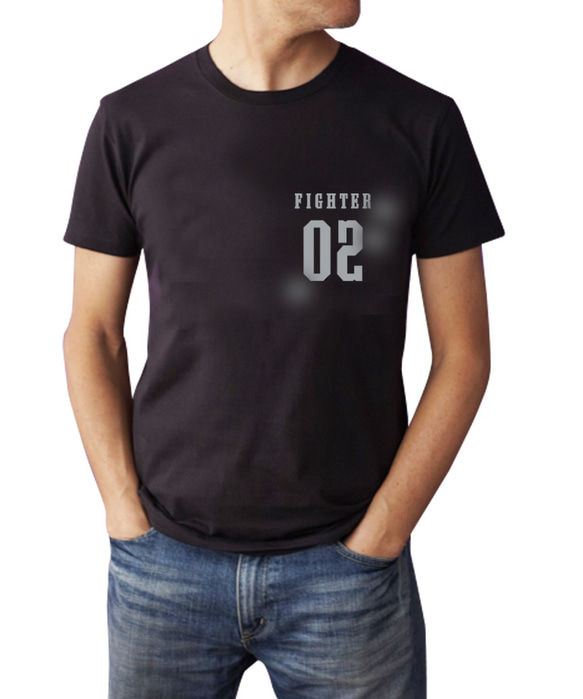 02☆FIGHETER （オツ☆ファイター）半袖Tシャツ 1枚目の画像