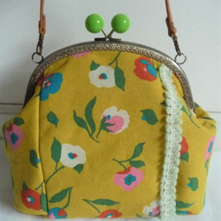 レトロ がま口バッグ「持ち手変更可能」 ハンドバッグ 「R」croix dis