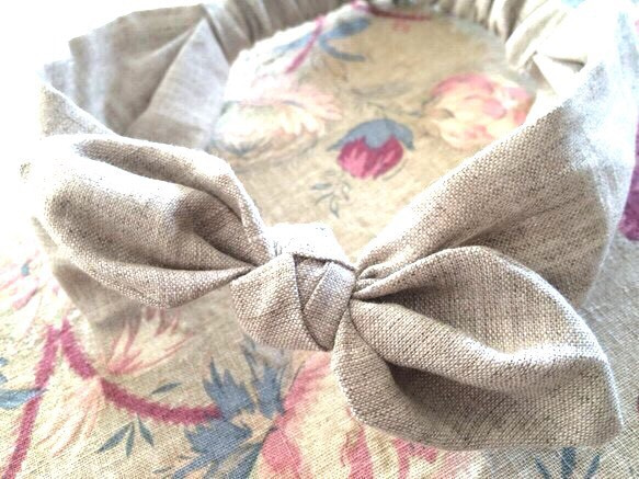 Knotted  Headband*Linen* 2枚目の画像