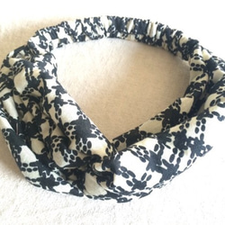 Turban Headband *Black check* 1枚目の画像