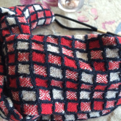 Turban *red checked wool* 2枚目の画像