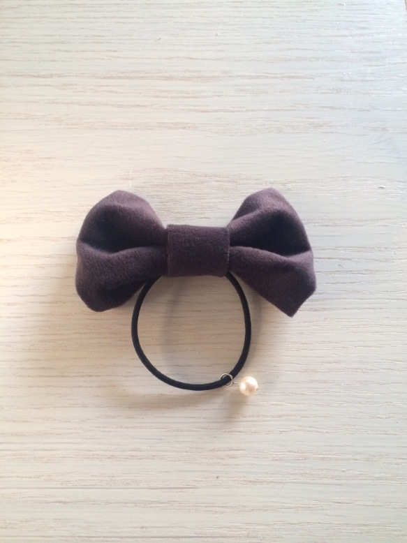 Hair elastic  Ribbon Type*gray* 1枚目の画像