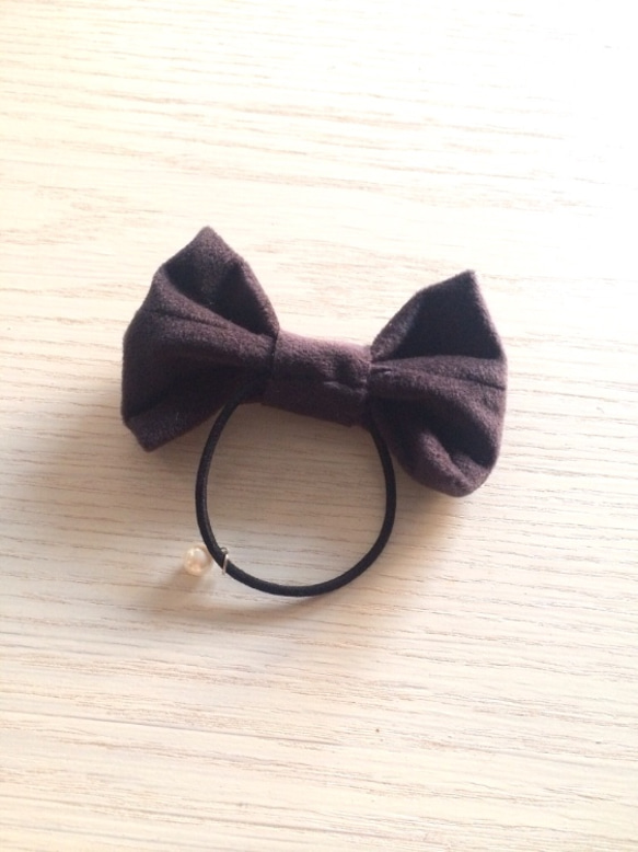 Hair elastic  Ribbon Type*gray* 2枚目の画像