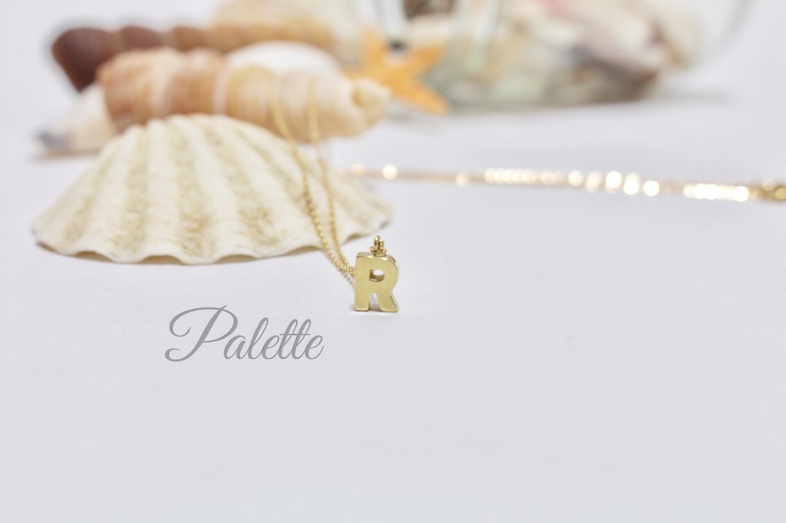 イニシャルTOP 【R】SV925 K14gf ネックレス