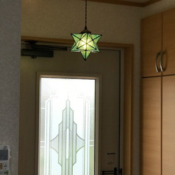 【照明】ホーリースター ステンドグラス ペンダントライト ギフト 天井灯 星型ランプ 3枚目の画像