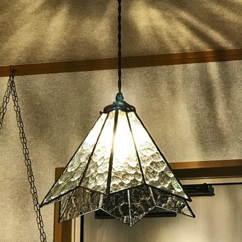 照明】星型ランプ クリアー、ステンドグラス、ペンダントライト