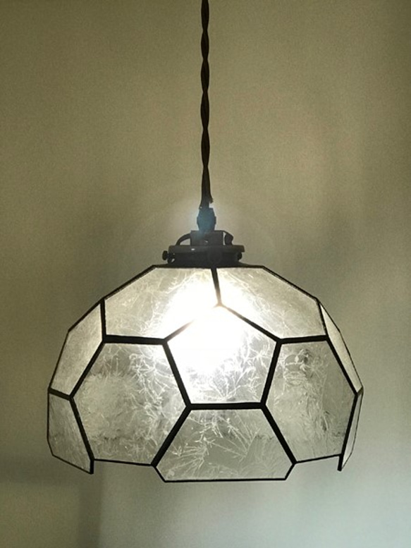 【照明】ステンドグラス サッカーボール ペンダントライト クリアー ステンドグラス ＾＾