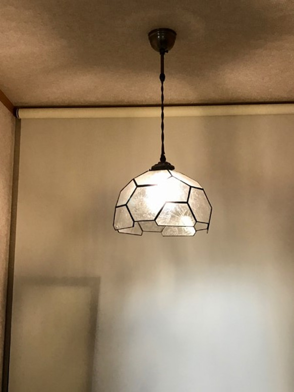 【照明】ステンドグラス サッカーボール ペンダントライト クリアー ステンドグラス ＾＾