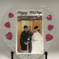 歡迎板彩色玻璃歡迎照片融合新娘紀念 第3張的照片