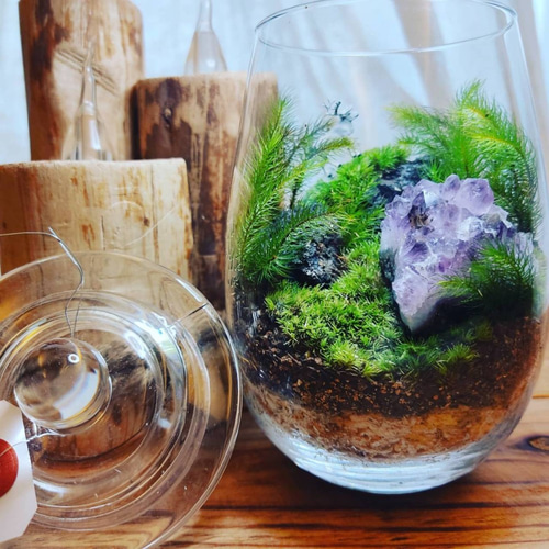苔と天然石のテラリウム ラバストーンの山とアメジスト トナカイ 天然石 R espire 通販 11022865｜Creema(クリーマ) 5.60カラット 6.25 ラッティアメジストストーン オリジナル認定 ラボレポート証明書付き 天然カテラ/カテラ/ジャムニアストー