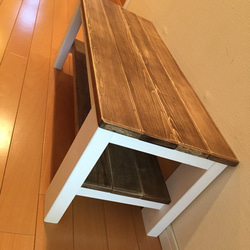 送料無料！！木製 ローテーブル エイジング加工W900 4枚目の画像