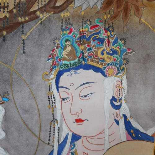五十嵐由家　仏画　408「聖観音菩薩」 楽天市場】仏画色紙 千手観音菩薩 : 天宝堂
