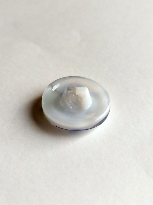 エヴェリーナ 白色｜チェコ Vintageガラスボタン 18mm 1個  Nr.cz258 4枚目の画像
