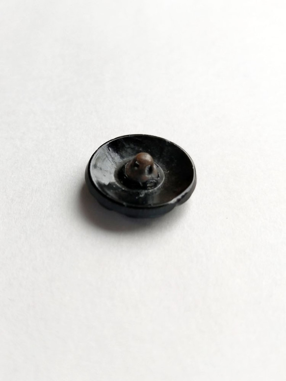 ユディタ 黒色｜チェコ Vintageガラスボタン 18mm 1個  Nr.cz297 4枚目の画像