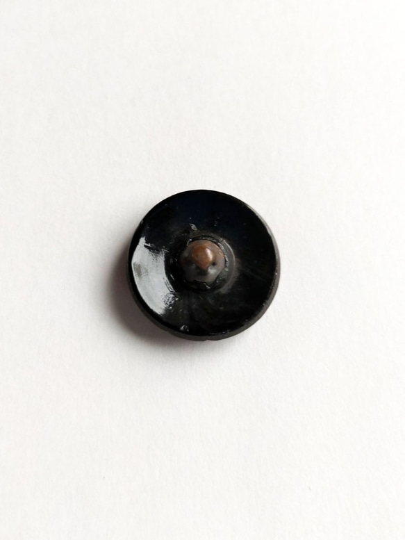 ユディタ 黒色｜チェコ Vintageガラスボタン 18mm 1個  Nr.cz297 5枚目の画像