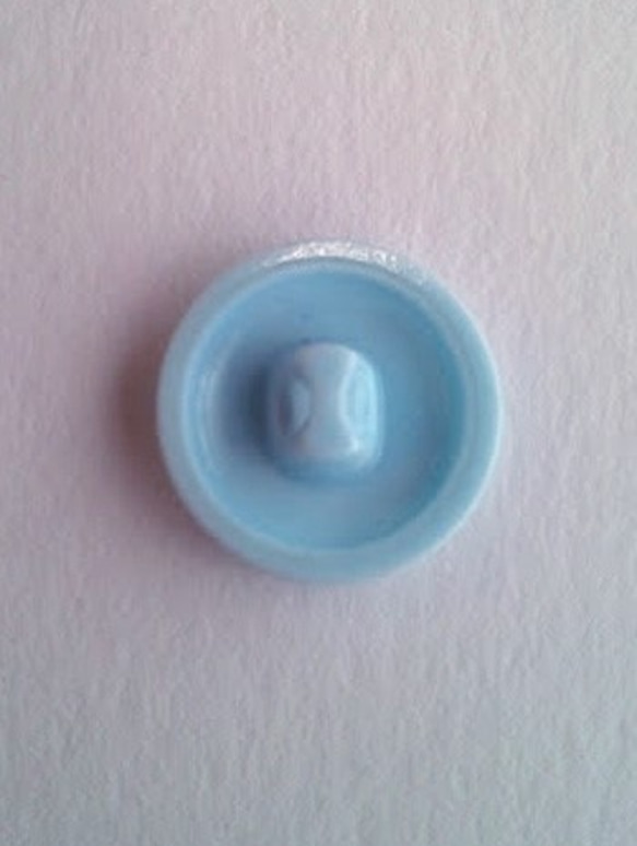 おさんぽタマ 水色｜ヴィンテージボタン 15mm 1個（日本製デッドストック）Nr.rb005 3枚目の画像