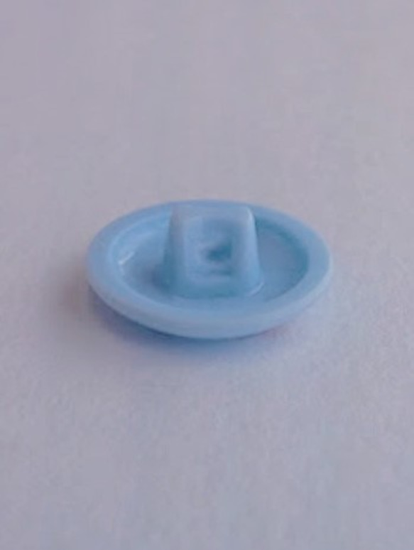 おさんぽタマ 水色｜ヴィンテージボタン 15mm 1個（日本製デッドストック）Nr.rb005 4枚目の画像