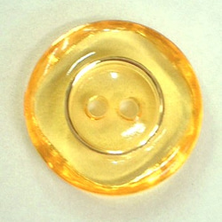 ブレス　イエロー｜ヴィンテージボタン 15mm 1個（日本製デッドストック）Nr.rb052 2枚目の画像