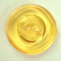 ブレス　イエロー｜ヴィンテージボタン 15mm 1個（日本製デッドストック）Nr.rb052 3枚目の画像