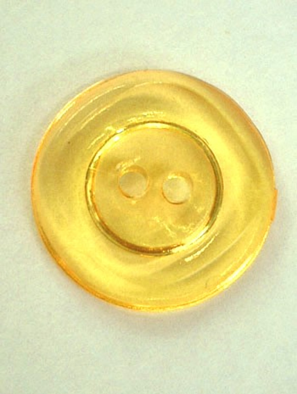 ブレス　イエロー｜ヴィンテージボタン 15mm 1個（日本製デッドストック）Nr.rb052 3枚目の画像
