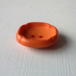 シャムロック　橙色｜ヴィンテージボタン 21mm 1個（日本製デッドストック）Nr.rb058 4枚目の画像
