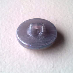 アリツェ　薄灰｜チェコ Vintageガラスボタン 18mm 1個  Nr.cz006 3枚目の画像
