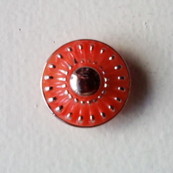 ビエラ｜チェコ Vintageガラスボタン 18mm 1個  Nr.cz018 2枚目の画像