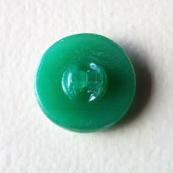 アポレナ　青緑｜チェコ Vintageガラスボタン 18mm 1個  Nr.cz024 3枚目の画像