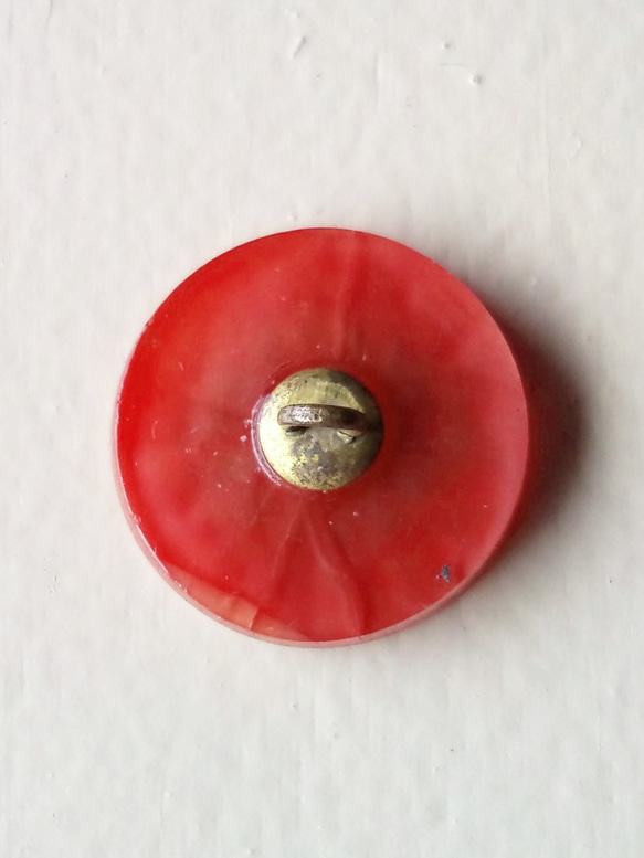 エマ｜チェコ Vintageガラスボタン 18mm 1個  Nr.cz032 3枚目の画像