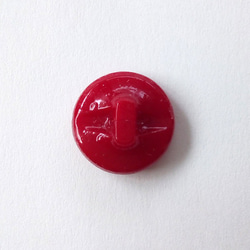ターニャ 濃赤色｜チェコ Vintageガラスボタン 13mm 1個  Nr.cz120 5枚目の画像
