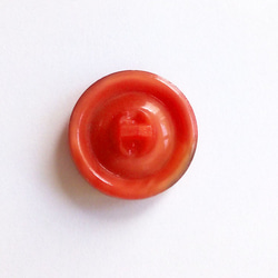 ガブリエラ 橙色｜チェコ Vintageガラスボタン 18mm 1個  Nr.cz146 4枚目の画像