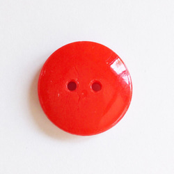 ルツィエ 赤橙色｜チェコ Vintageガラスボタン 18mm 1個  Nr.cz147 4枚目の画像