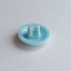 リボンの子猫 ブルー｜ヴィンテージボタン 13mm 3個セット（日本製デッドストック）Nr.rb067 3枚目の画像