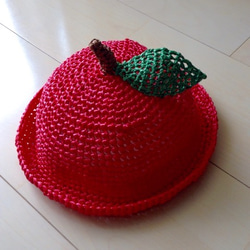 【Aya様専用】りんごの麦わら帽子 40cm 1枚目の画像