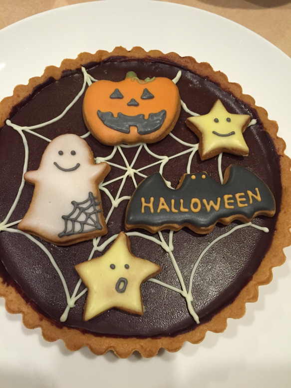 ハロウィン★仲良しオバケのハートタルト キル フェ ボン】Happy Halloween！コウモリやオバケがモチーフ