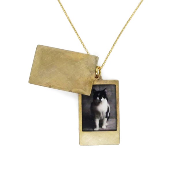 ≪送料無料≫ ロケットチェキ　シンプルなロケットペンダント【受注制作】真鍮 ユニセックス