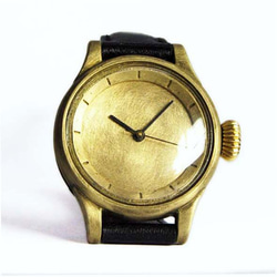 hatsunaはつな／レディース 針B  29mm【受注制作】 シンプルな手作り腕時計 真鍮製 刻印（名入れ）可能 1枚目の画像