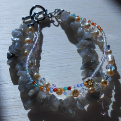 三連ブレスレット（ラブラドライト） ブレスレット Triplestar 通販