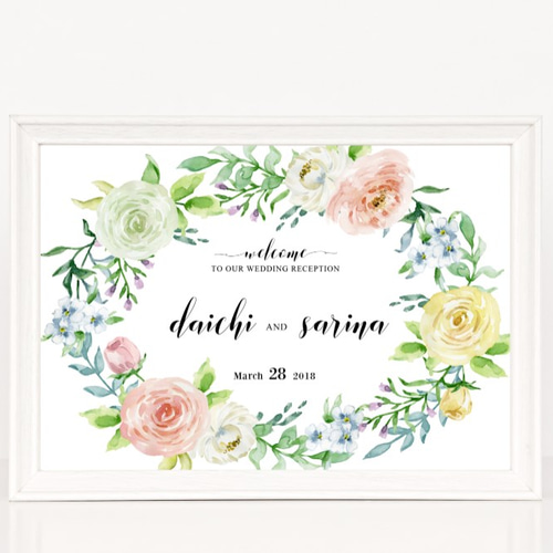 ⚫️ウエルカム フラワーボード⚫️ オーダーメイド 】プリザーブドフラワーのウエルカムボード（ボックス