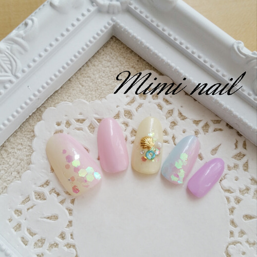 パステルマーメイド♡ネイルチップ ネイルチップ（つけ爪） miminail  