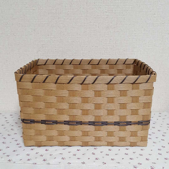 エコクラフト　オーダー可　収納かご エコクラフト ナチュラル収納かご フリーボックス・小物入れ K