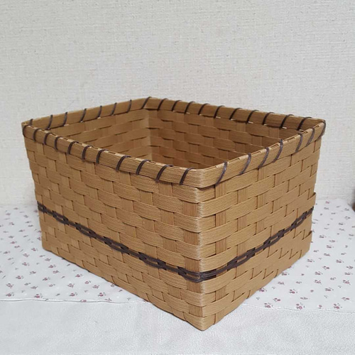 エコクラフト ナチュラル収納かご フリーボックス・小物入れ K