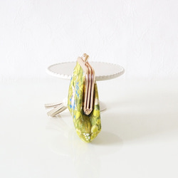 ［受注制作］野原とうさぎの mini wallet・lime green 4枚目の画像