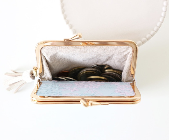 ［受注制作］紫陽花刺繍の mini wallet 8枚目の画像