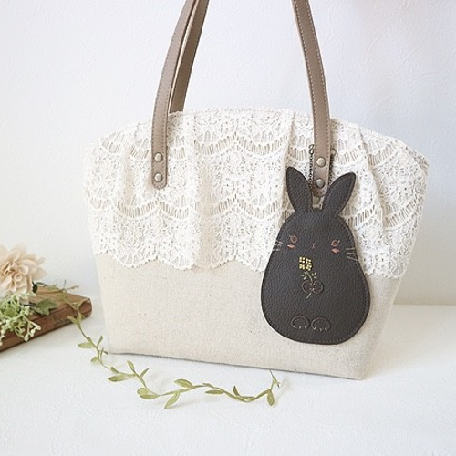 受注制作］ おすましうさぎのパスケース・クロ パスケース・定期入れ