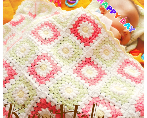 【cremil様御専用ページ】【ふんわり お花 ブランケット】カラフル 0_3fb4ff07073169954c604879ea02