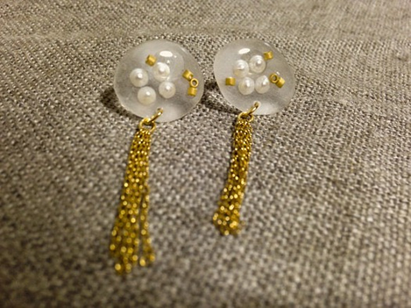 〔Two Jellyfish〕ピアス 2枚目の画像