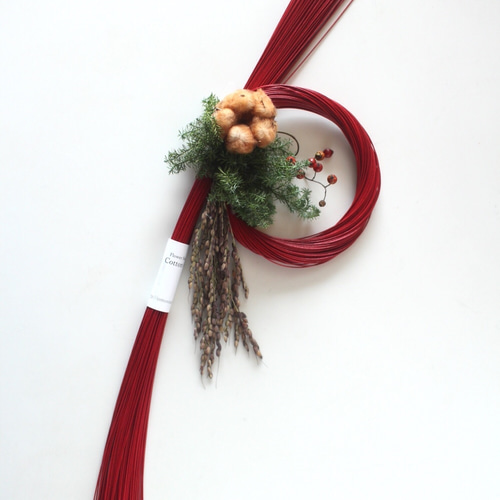 お正月リース♪No.9 お正月飾りもち花ハンドメイドリース nyb-05 : エッセンスデザイン工房