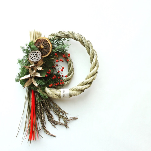 お正月しめ縄 2重リース しめ縄・しめ飾り お花とアクセサリーのお店