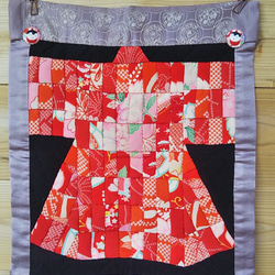 ハンドメイド　パッチワーク 着物タペストリー　　七五三　お正月　お雛祭り 0_bb67b6eee57e309d09d23d93b50e